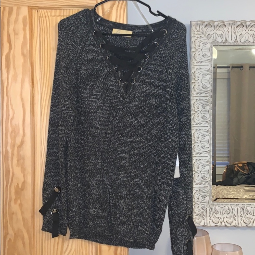 Black and white sweater